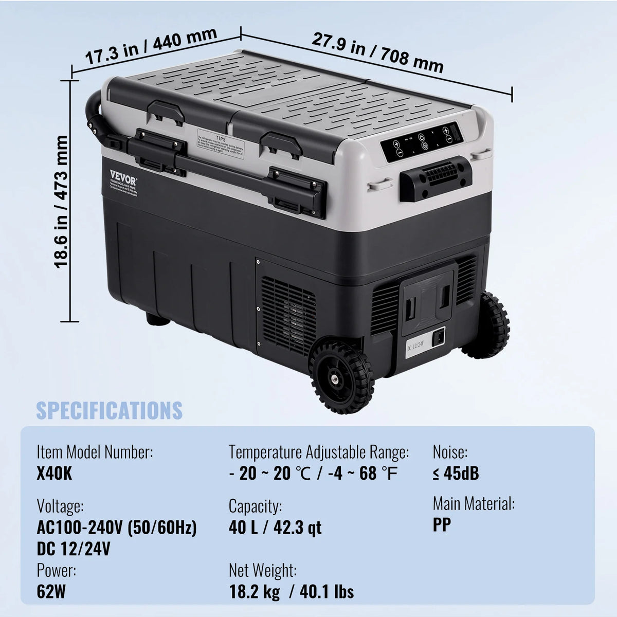 SucceBuy Portable Dual Zone Car Refrigerator Compressor Cooler for Home and Travel