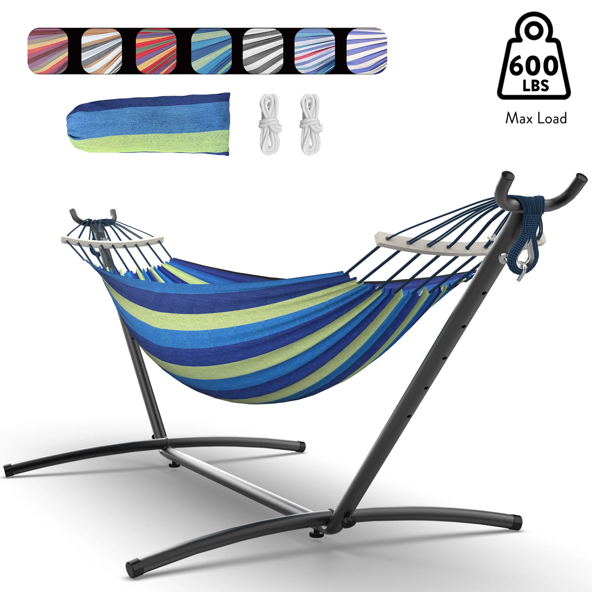 GYROOR Heavy Duty Adjustable Hammock With Stand For Couples