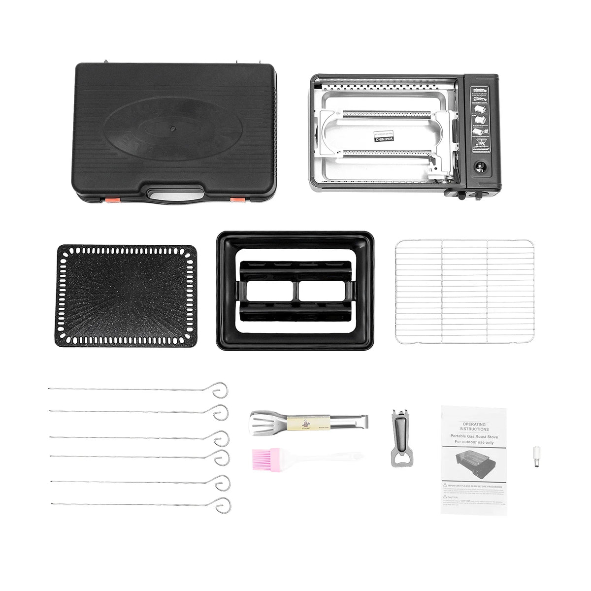 Portable Butane Grill Stove For Camping And BBQ With Case