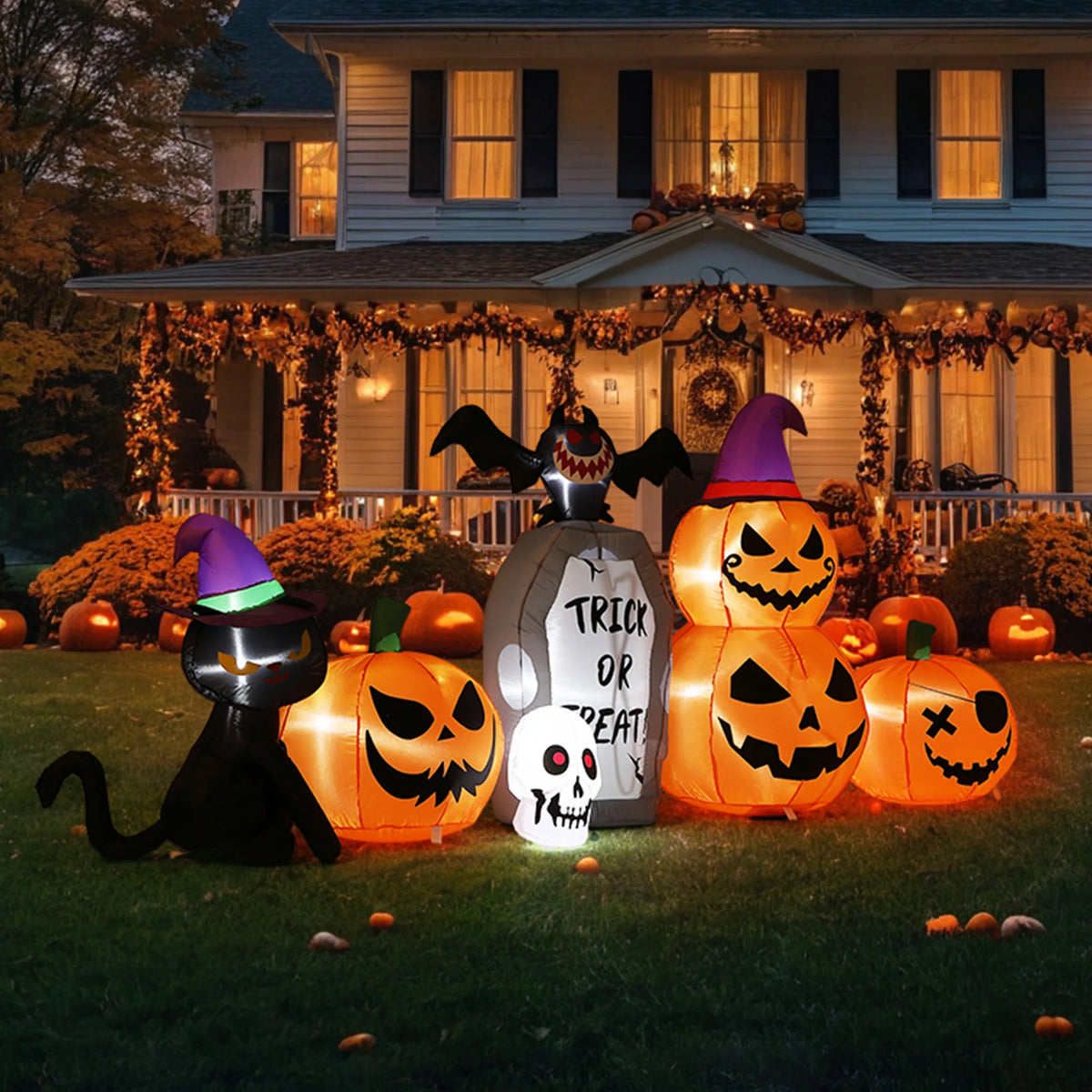 Stunning HiMISS 8 Foot LED Halloween Inflatable Yard Decor