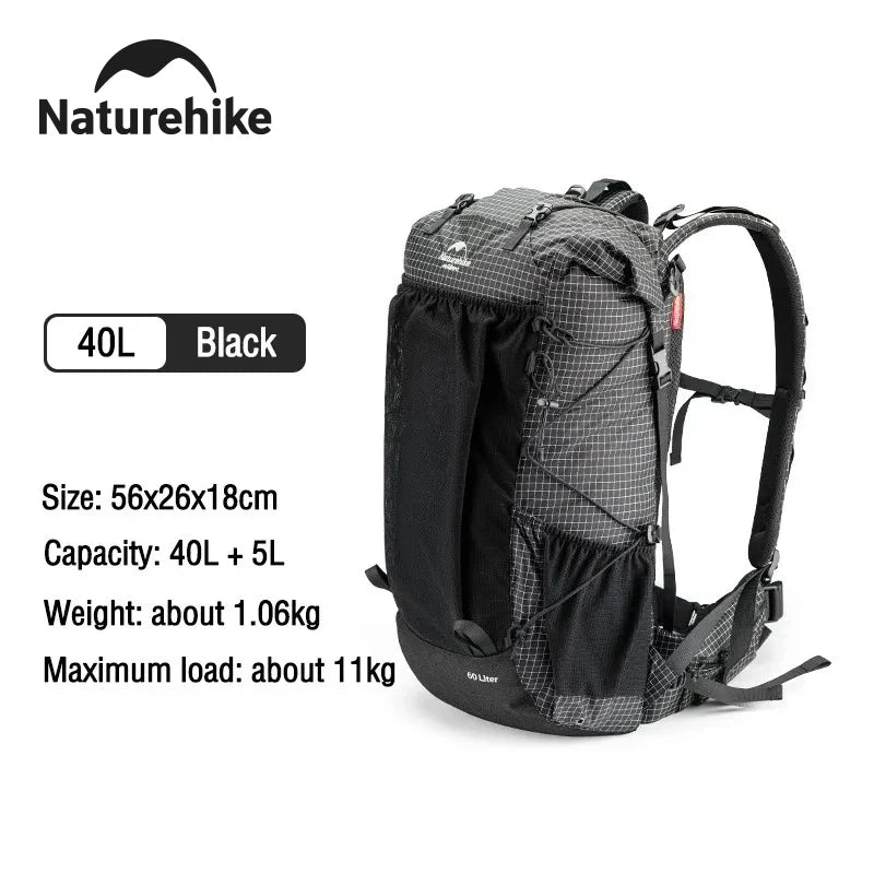 Naturehike Outdoor Waterproof 60 Plus 5L Hiking Travel Backpack