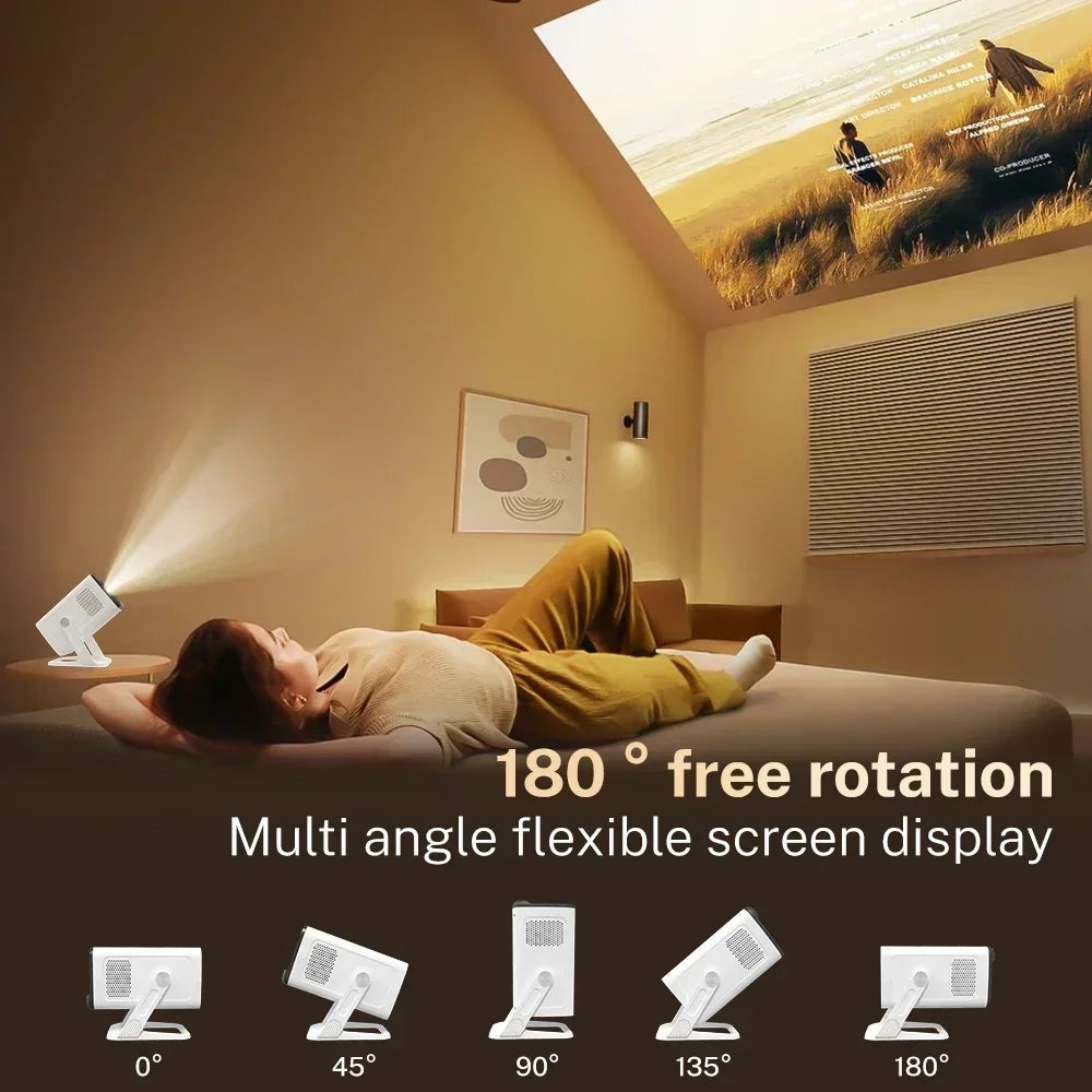 LynCast Mini Projector With WiFi 6 BT5.4 1080P 4K Support