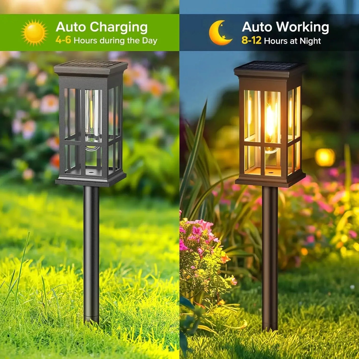 Solar Waterproof Pathway Light For Garden Landscape
