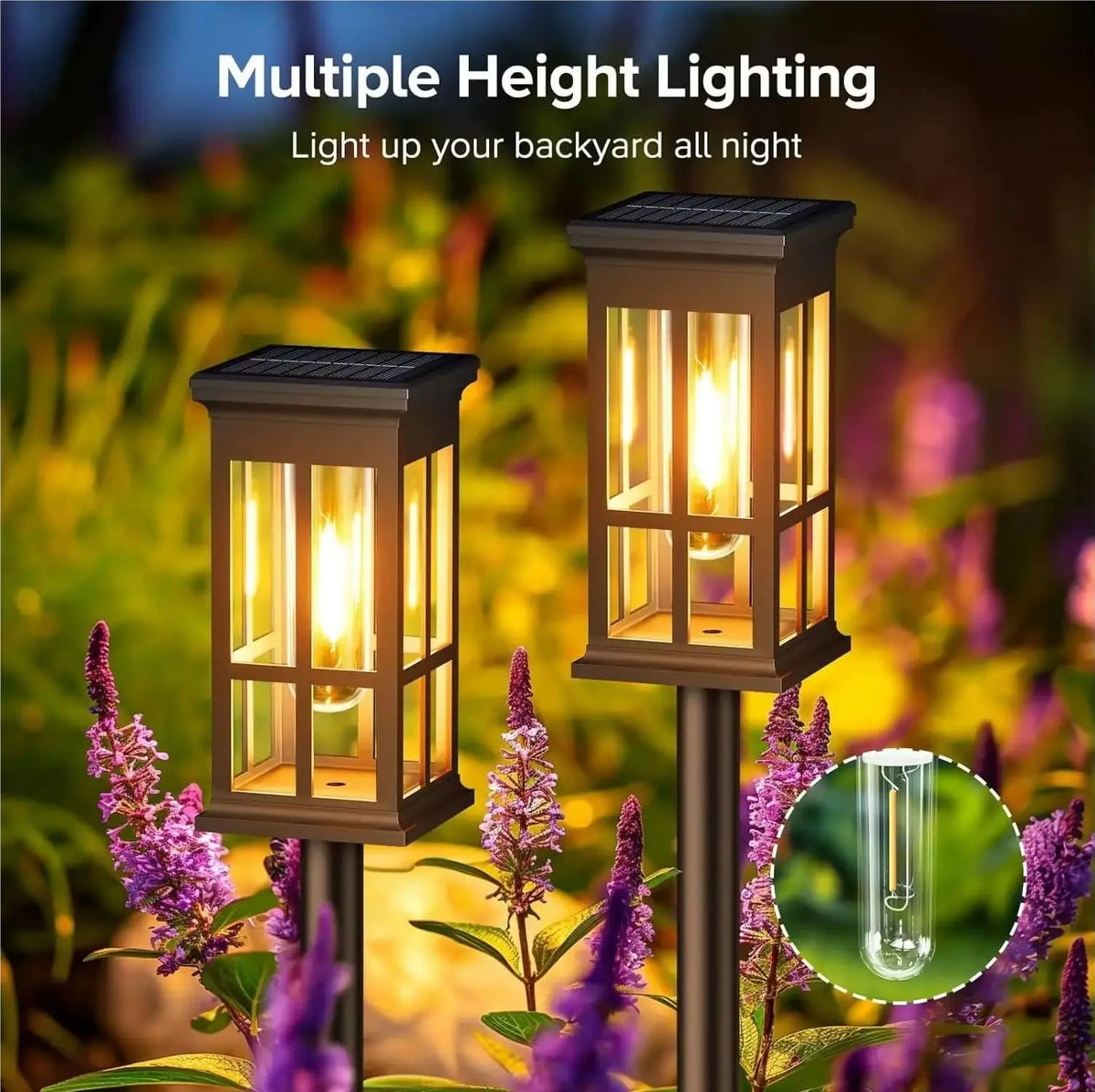 Solar Waterproof Pathway Light For Garden Landscape