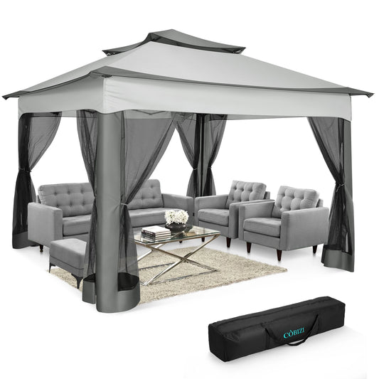 Tooluck Pop Up Gazebo Outdoor Canopy With Mosquito Netting