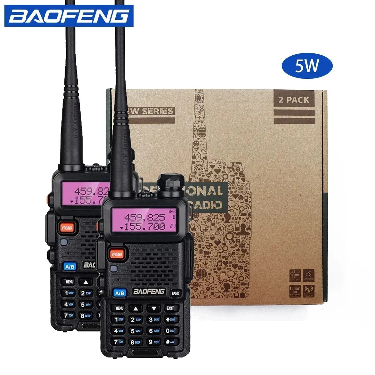 Baofeng Pro Dual Band Radio With Long Range For Hikers