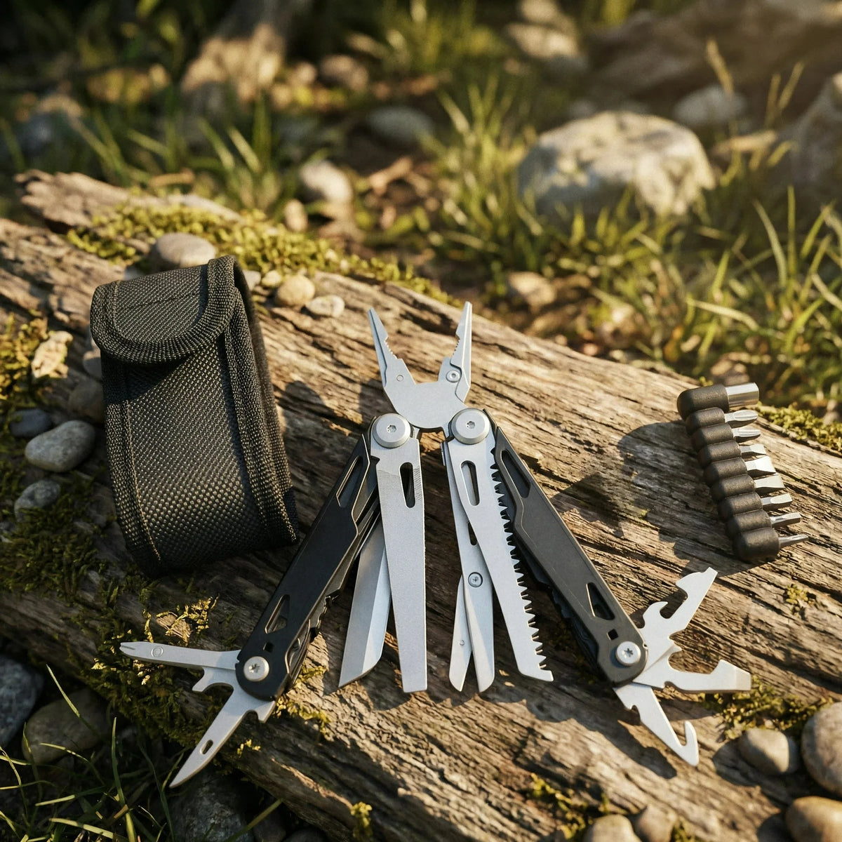 Compact 27 In 1 Stainless Steel Multitool Pliers For Camping