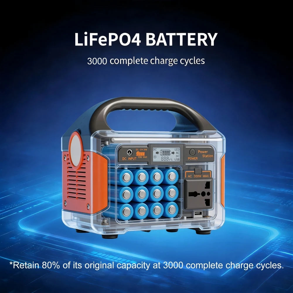 GaiaRay 500W Portable Power Station 4608Wh LiFePO4 Battery Solar Generator
