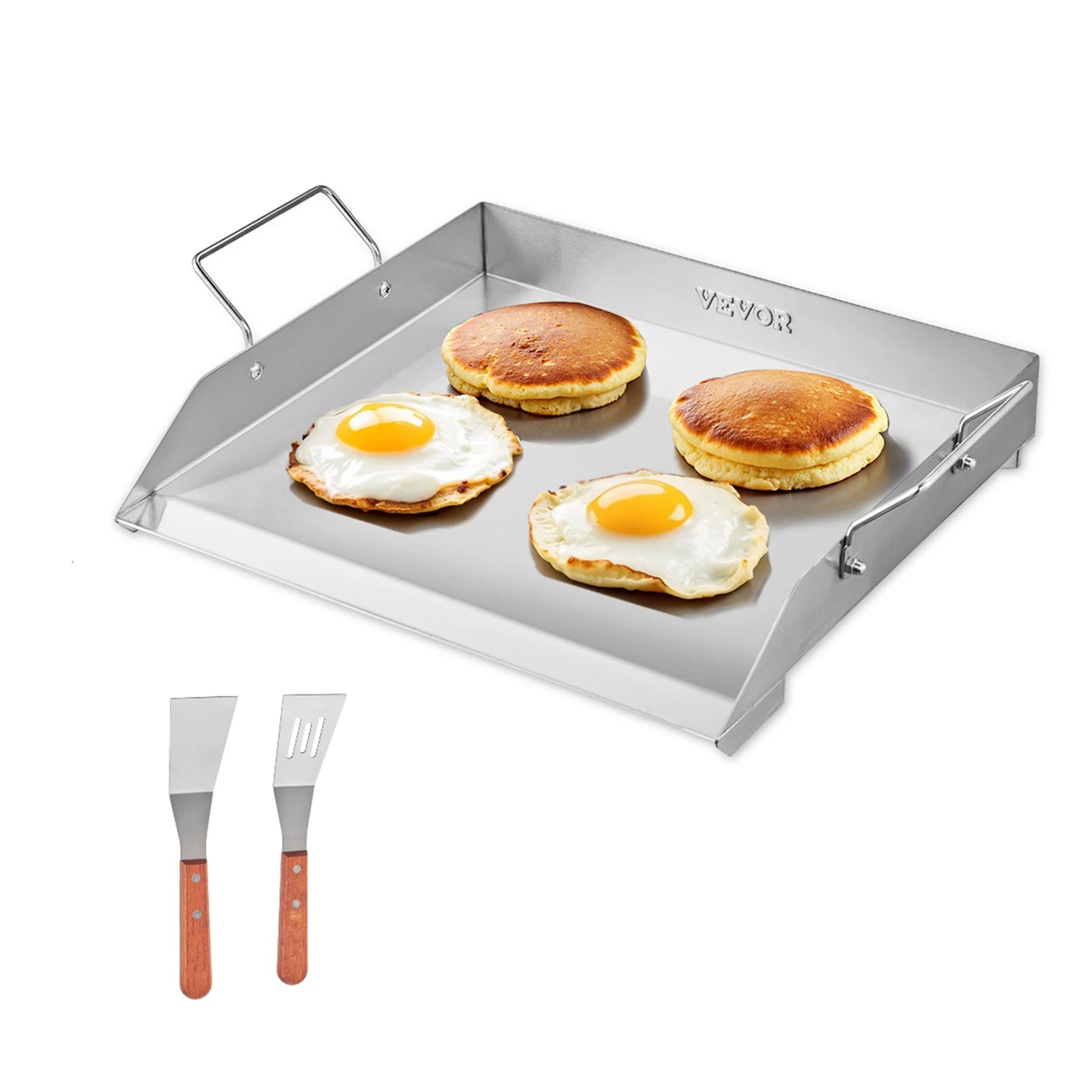 SucceBuy Stainless Steel Rectangular Flat Top Griddle For BBQ