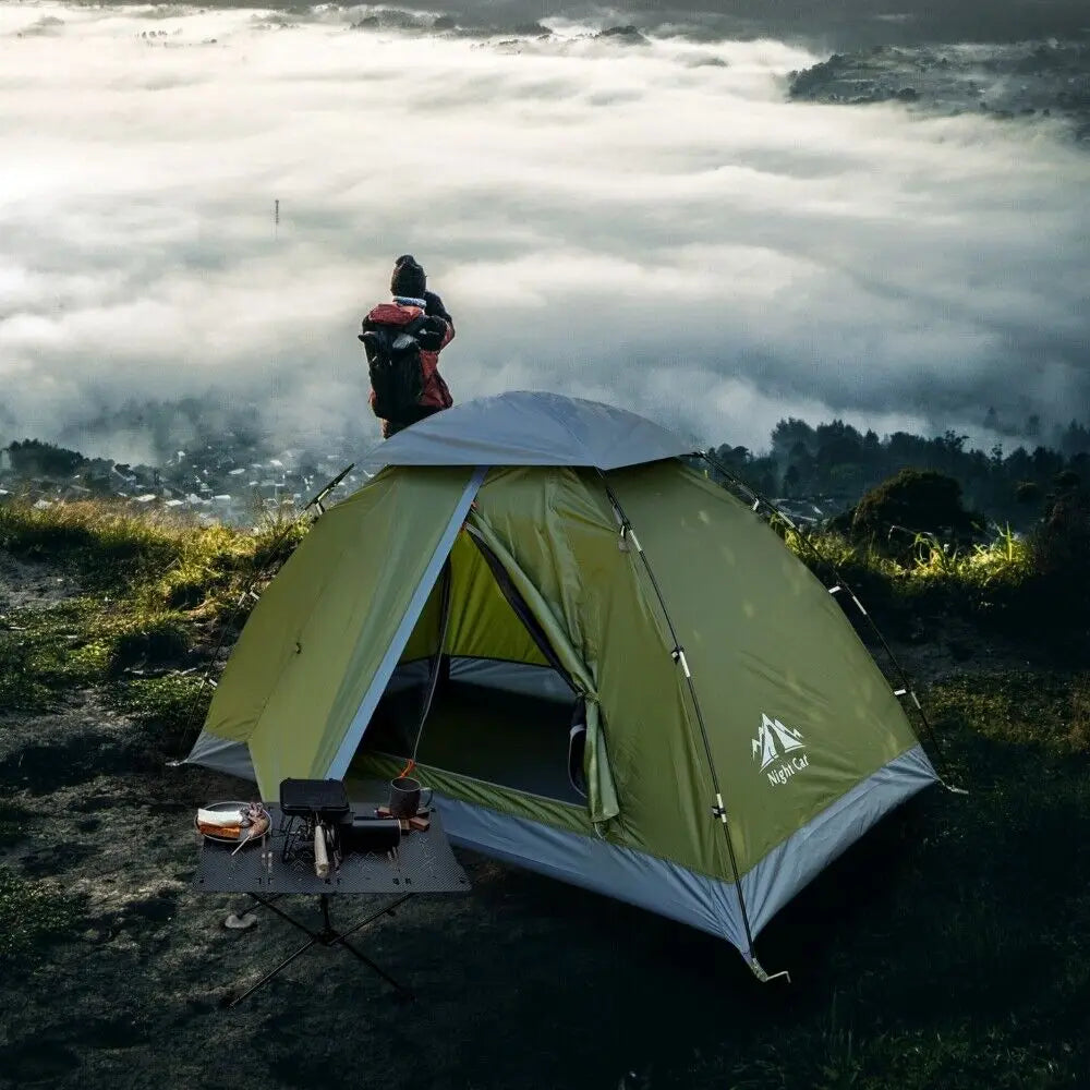 Night Cat Upgraded Backpacking Camping Tent For One Adult