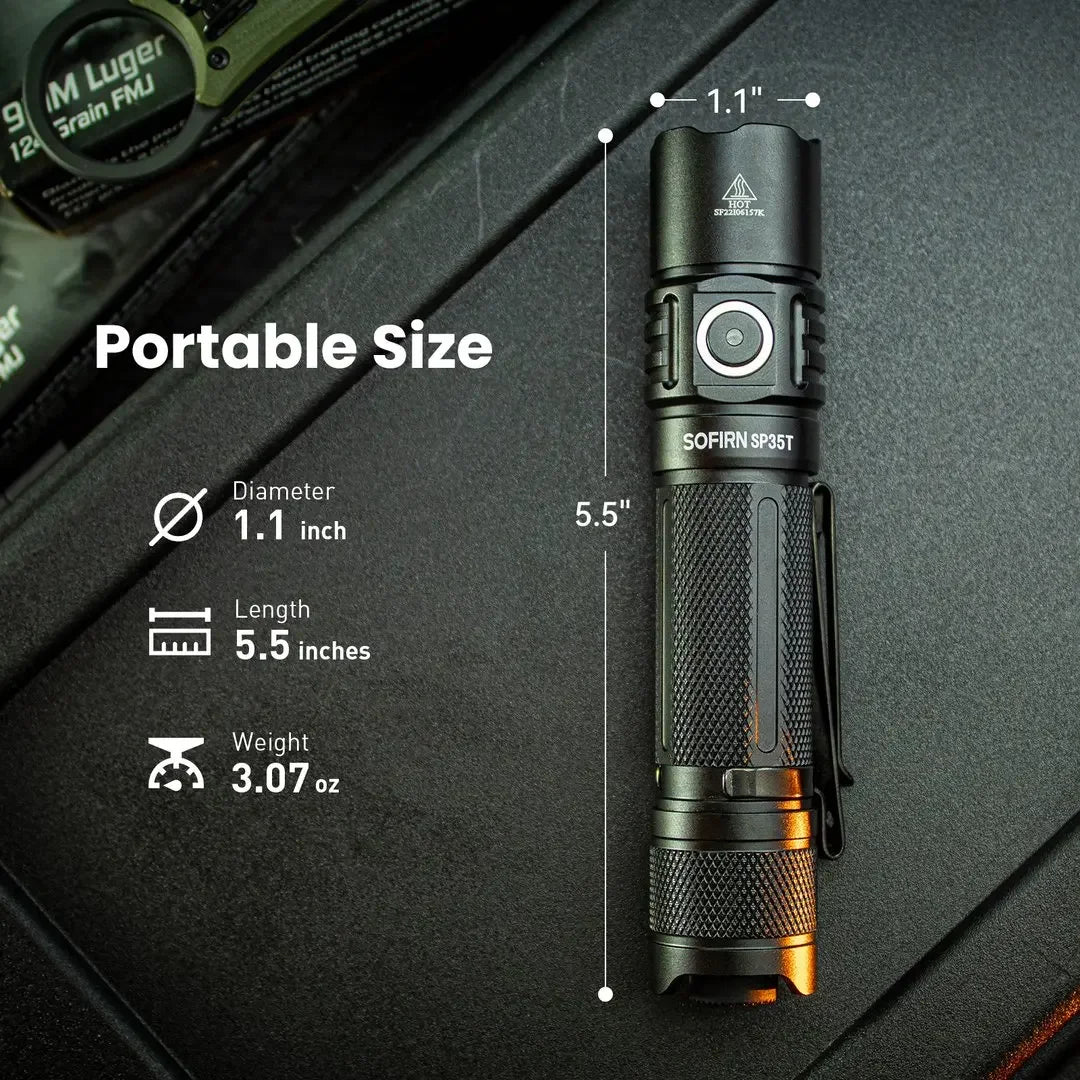 Sofirn SP35T 3800lm Rechargeable Tactical Led Flashlight