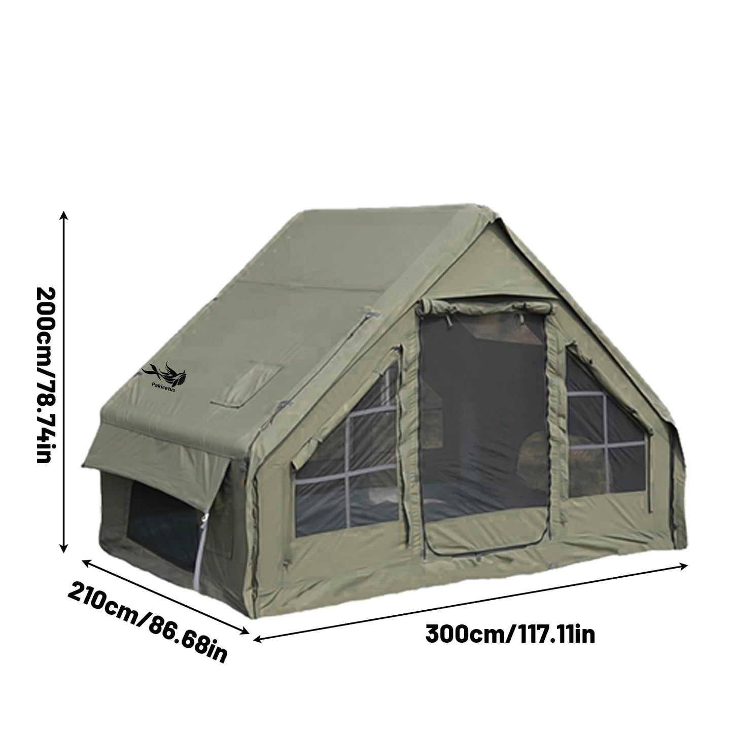 Inflatable Camping Tent With Skylight And Breathable Mesh