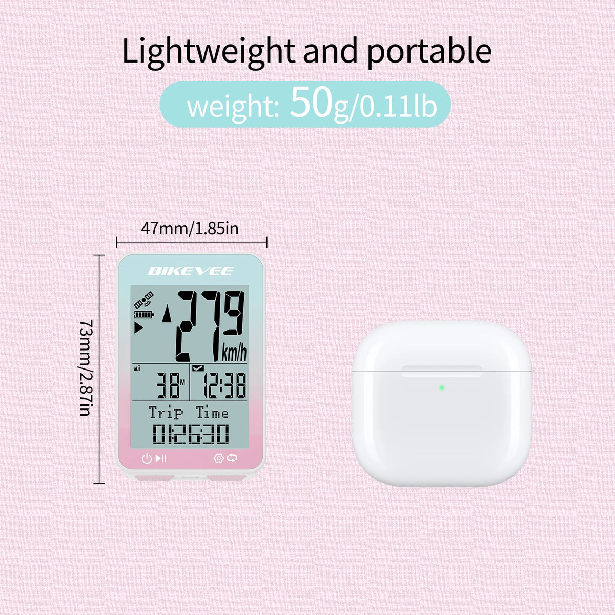 Bikevee Wireless GPS Bike Computer Cycling Speedometer With Auto Backlight