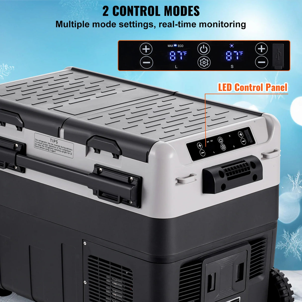SucceBuy Portable Dual Zone Car Refrigerator Compressor Cooler for Home and Travel