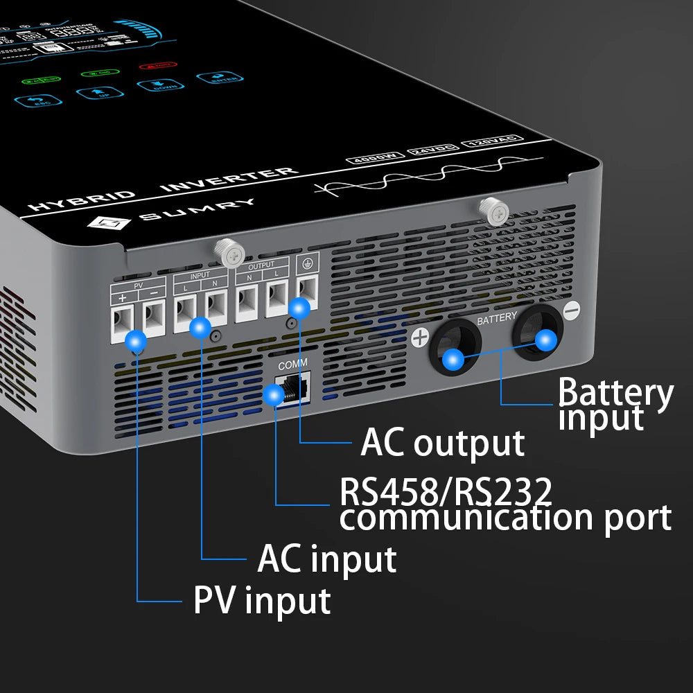 SUMRY Off Grid Solar Inverter With MPPT Charger And LCD Display