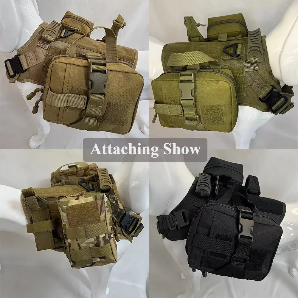 PETRAVEL Tactical Dog Harness Pouches for Training and Outdoor Gear