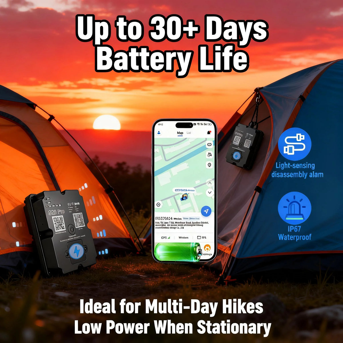 Wanwaytech 4G GPS Tracker With Waterproof Real Time SOS Tracking