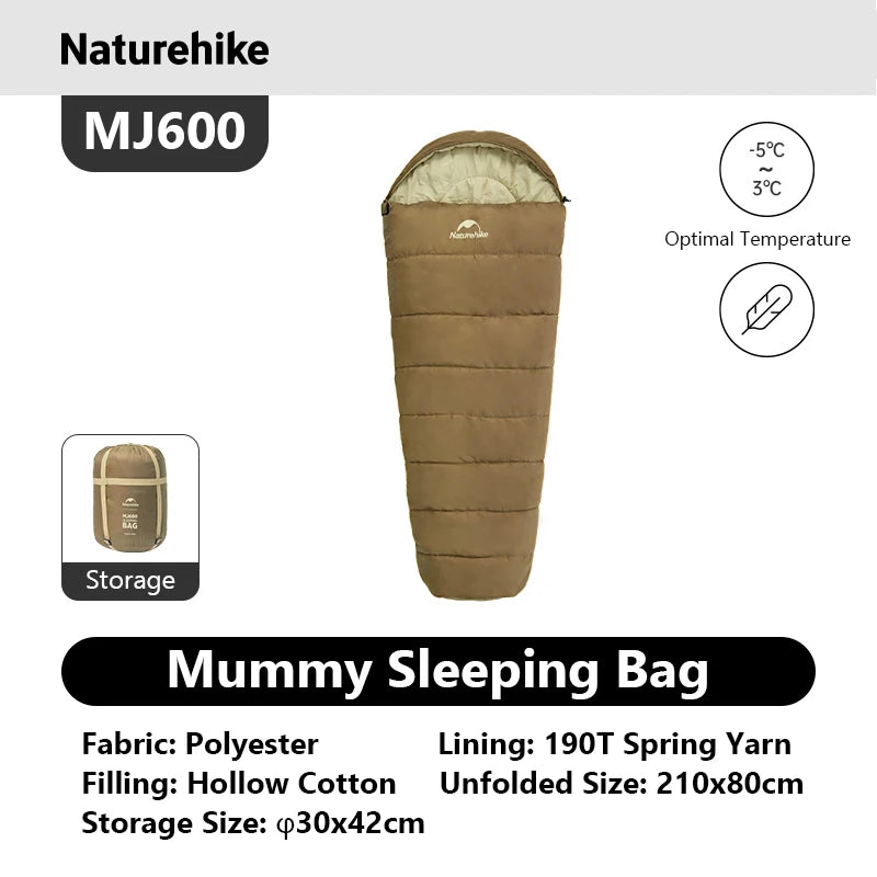 Naturehike Mummy Sleeping Bag for Warm Camping and Indoor Use