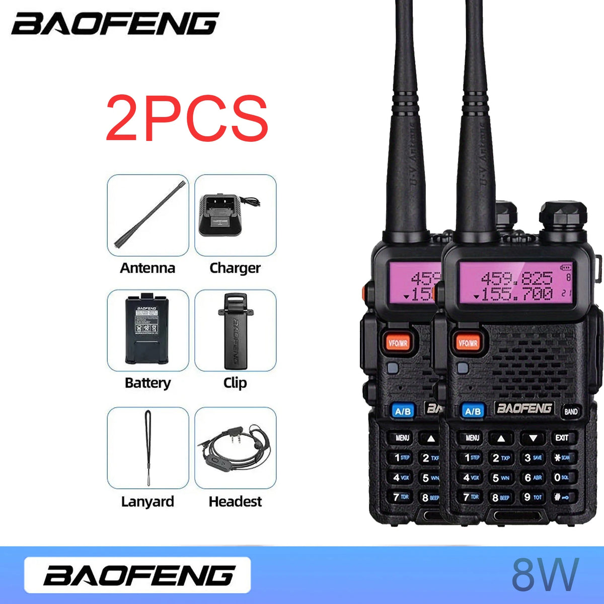 Baofeng Pro Dual Band Radio With Long Range For Hikers