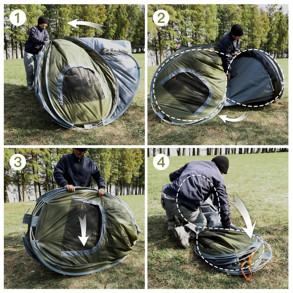 Night Cat Instant Waterproof Camping Tent for Outdoor Adventures