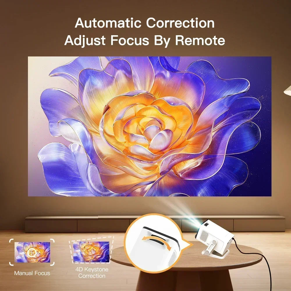 LynCast Mini Projector With WiFi 6 BT5.4 1080P 4K Support
