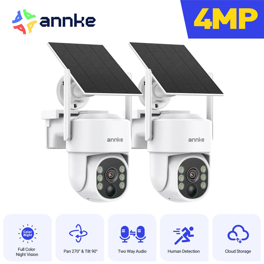 Annke 4MP Solar Wireless Security Camera PIR Motion Detection