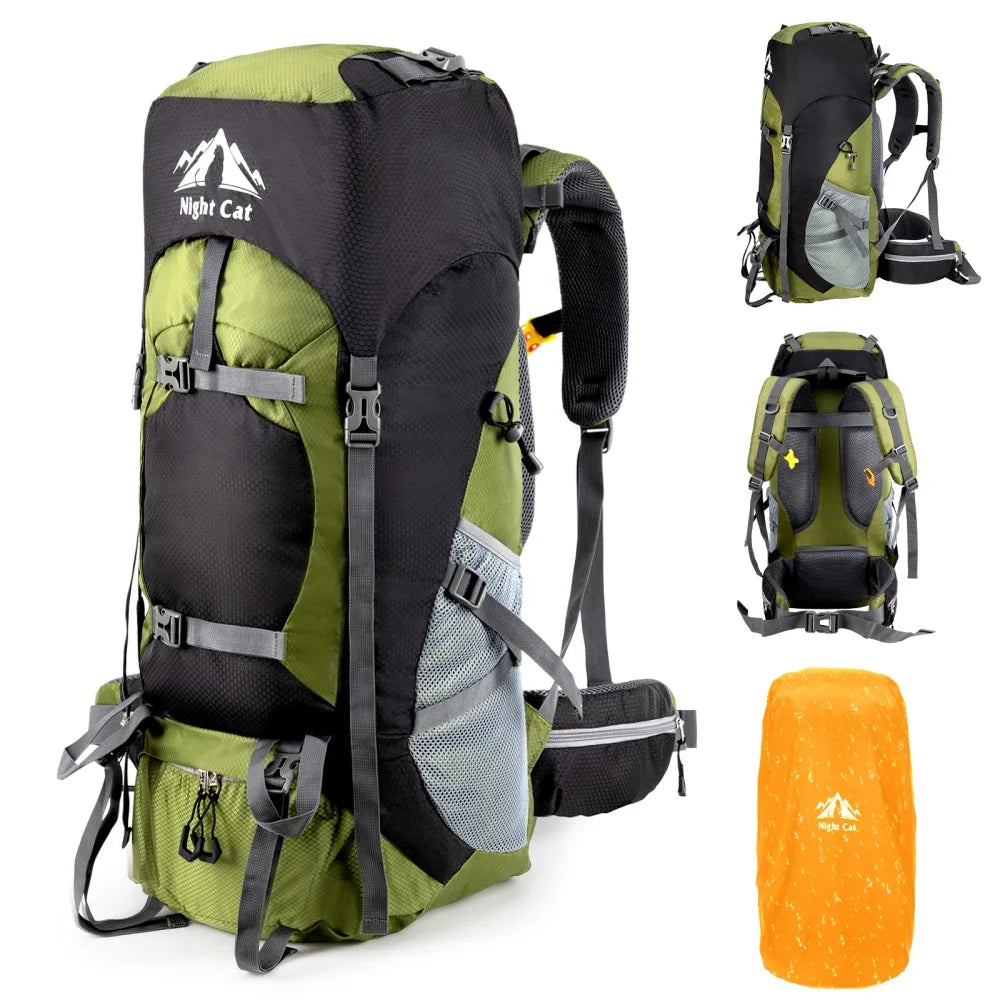 Night Cat Lightweight Hiking Backpack With Rain Cover