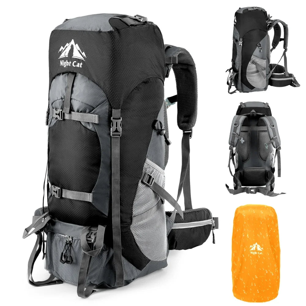 Night Cat Lightweight Hiking Backpack With Rain Cover