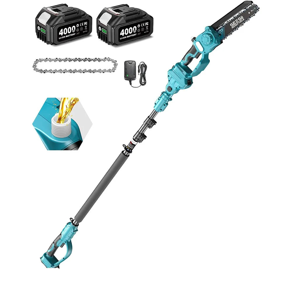 SEESII Brushless Cordless Pole Saw With Extension For Tree Trimming
