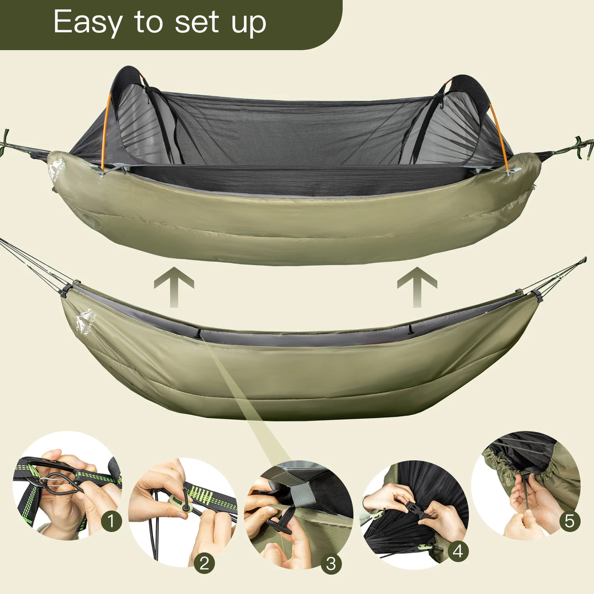 Insulated Hammock Underquilt For Lightweight All Season Sleeping Bag
