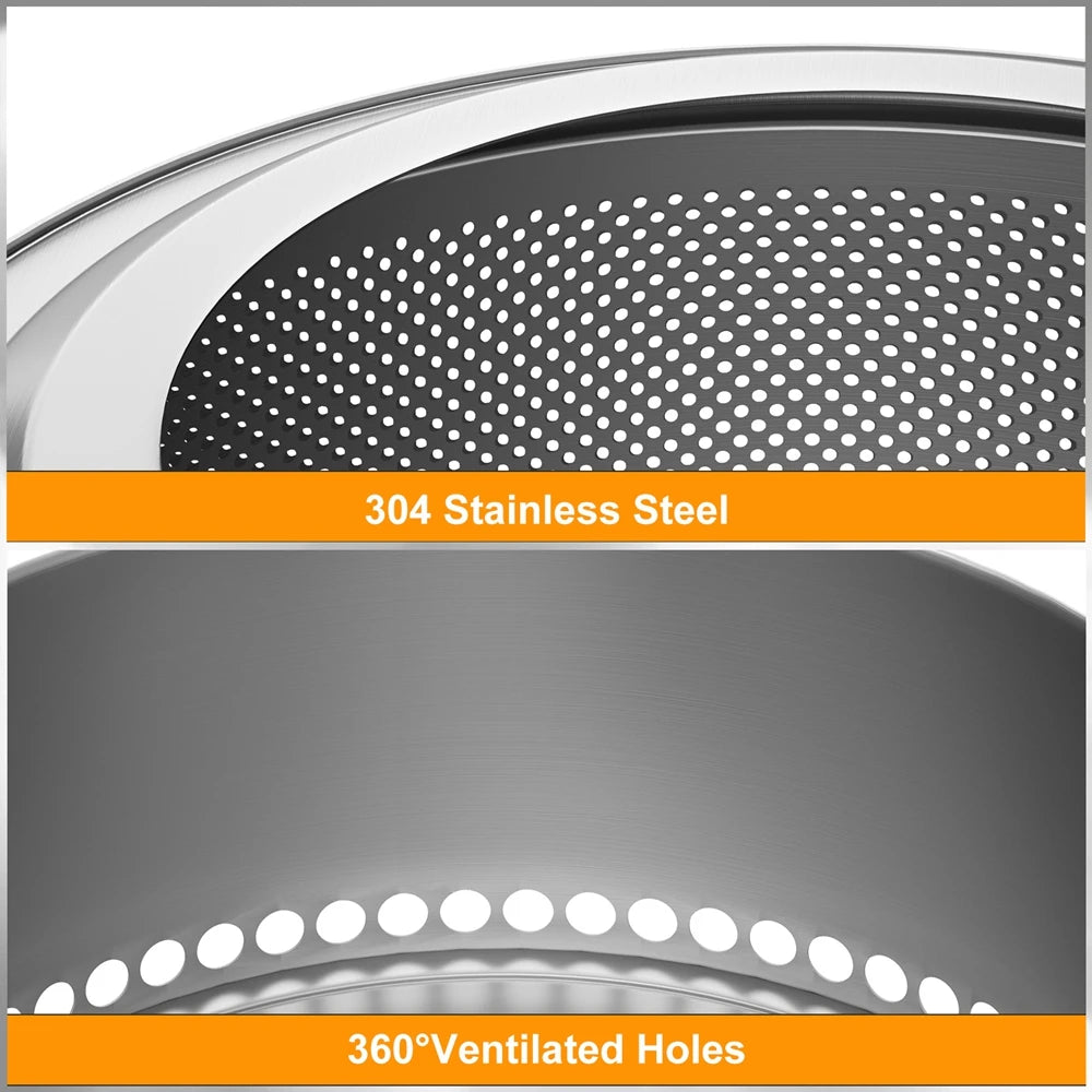 Unho Smokeless Stainless Steel Fire Pit for Camping and BBQ