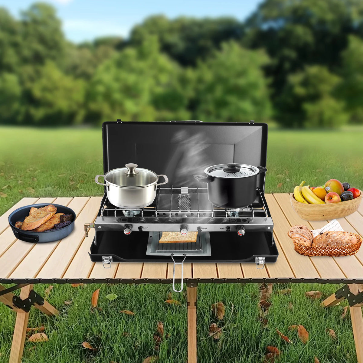 4.5Kw Portable Gas Camping Stove For Outdoor Cooking
