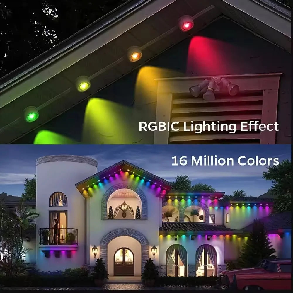 Smart App Remote Control Waterproof LED Eaves String Lights