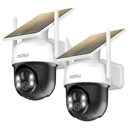 AOSU 3MP Solar Security Camera front view