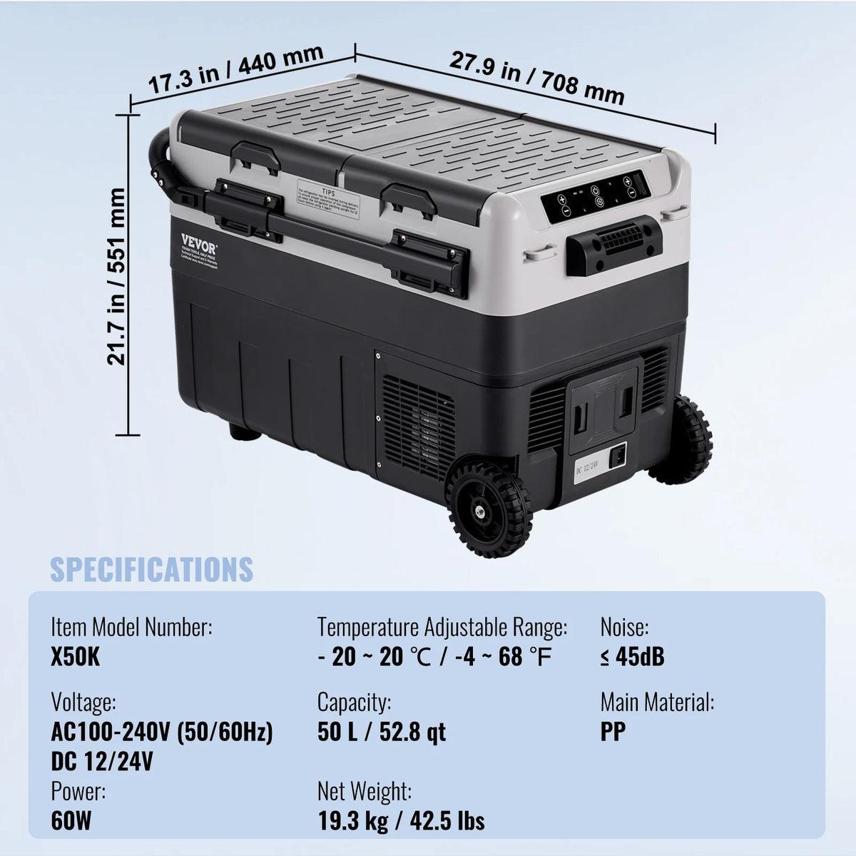 SucceBuy Portable Dual Zone Car Refrigerator Compressor Cooler for Home and Travel