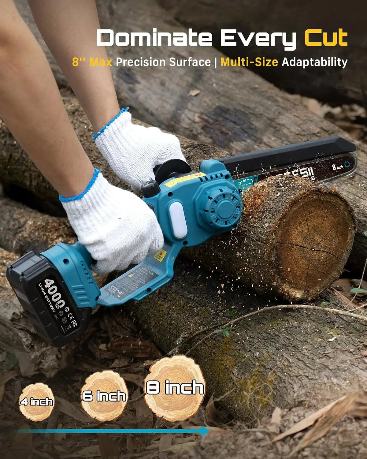 SEESII Brushless Cordless Pole Saw With Extension For Tree Trimming