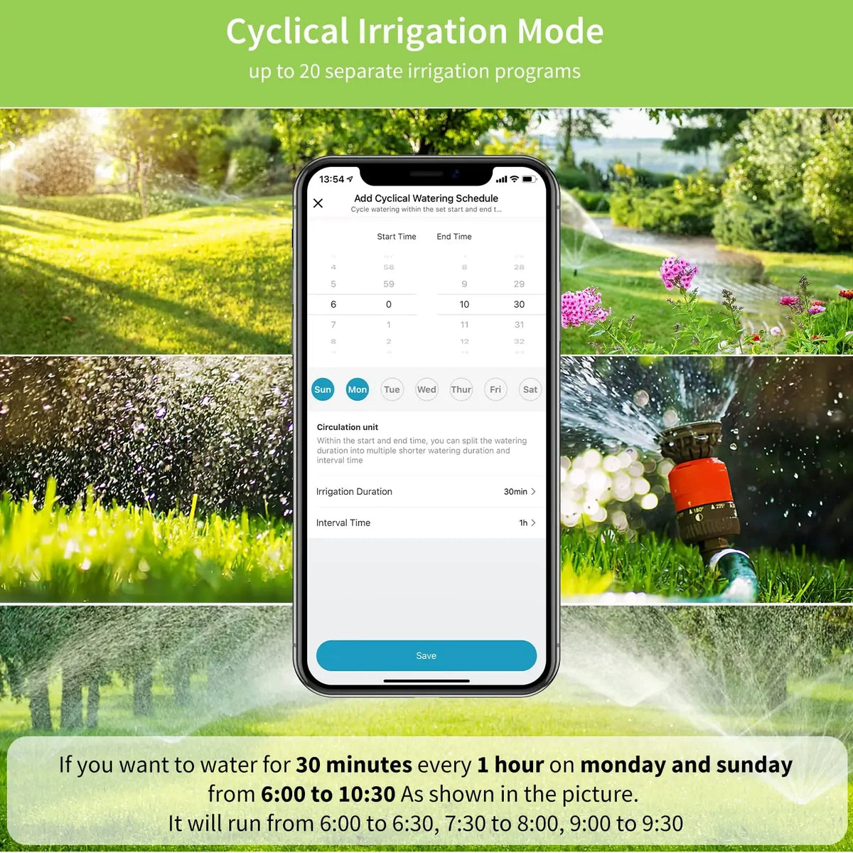 Diivoo Smart Bluetooth Garden Hose Water Timer With Rain Delay
