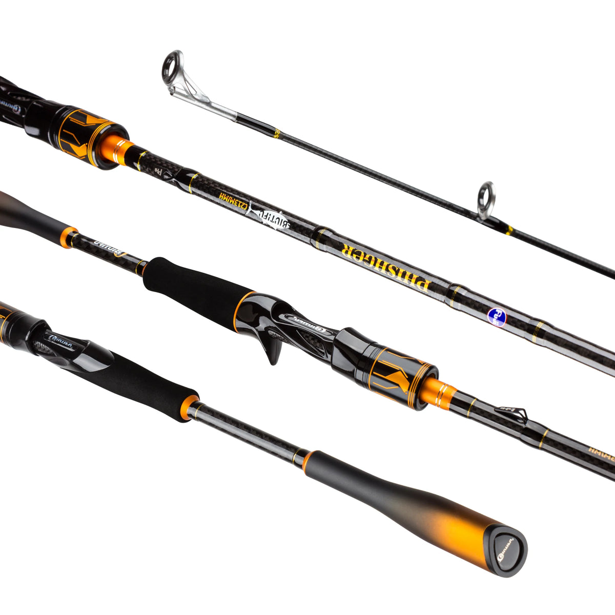 Biutifu Pro T1000 Carbon Spinning Casting Fishing Rod Fuji Guides For Anglers