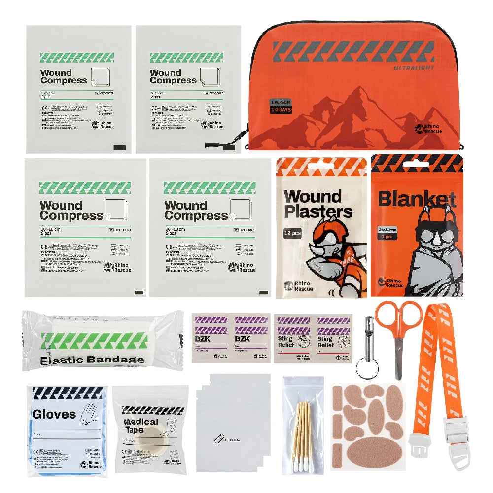 Rhino Rescue Outdoor Travel First Aid Kit Lightweight Waterproof