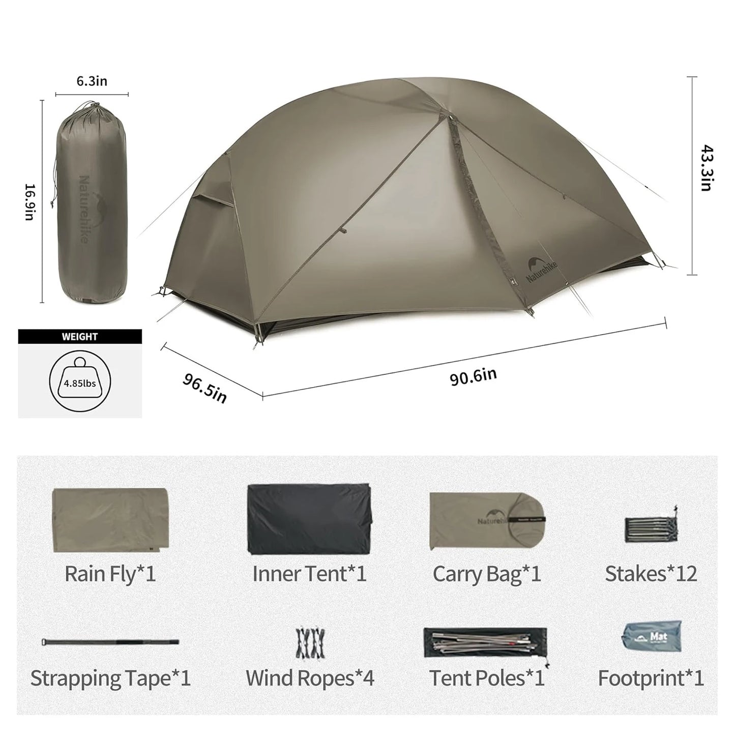Naturehike Mongar PRO Ultralight Two Person Tent