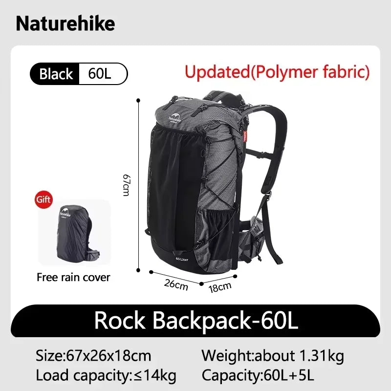Naturehike Large Capacity Outdoor Hiking Backpack With Rain Cover