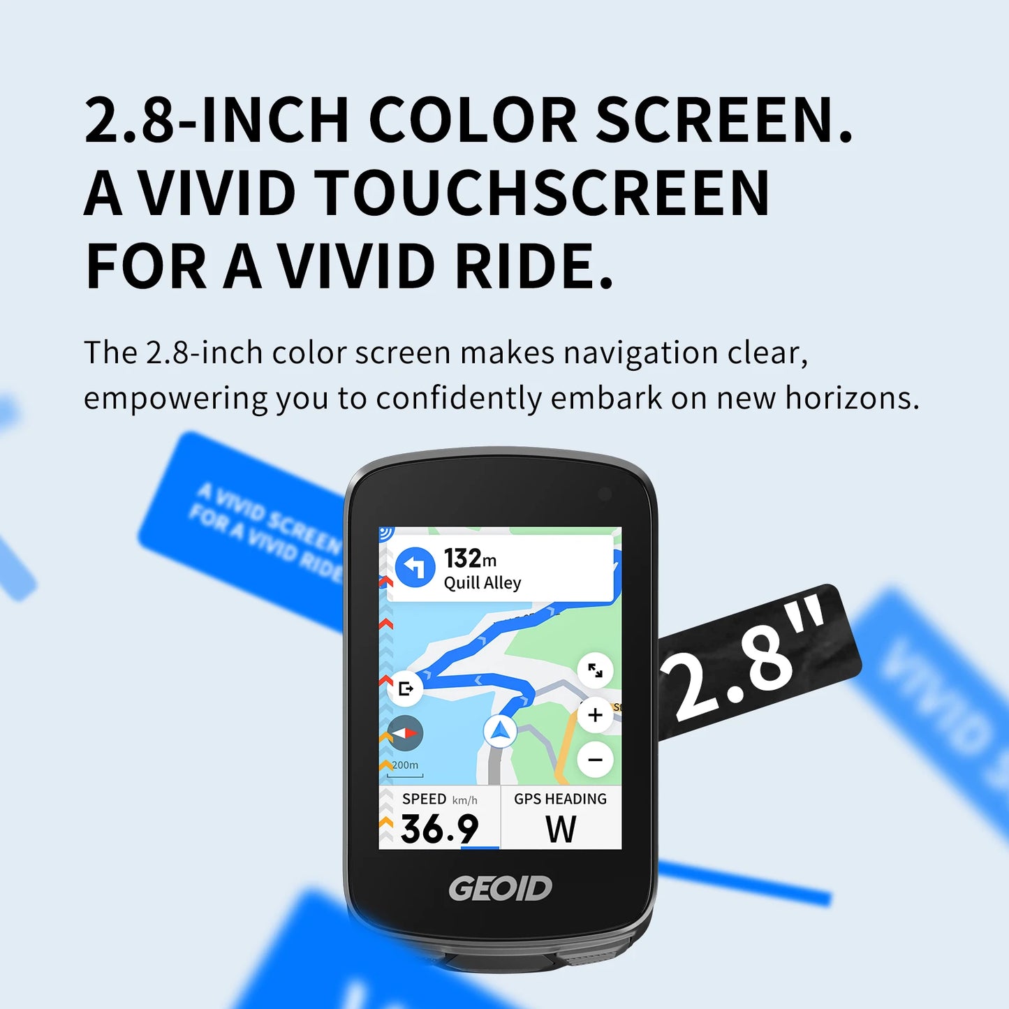 GEOID CC700 Pro GPS Bicycle Computer With 2.8 Inch Touchscreen Global Navigation