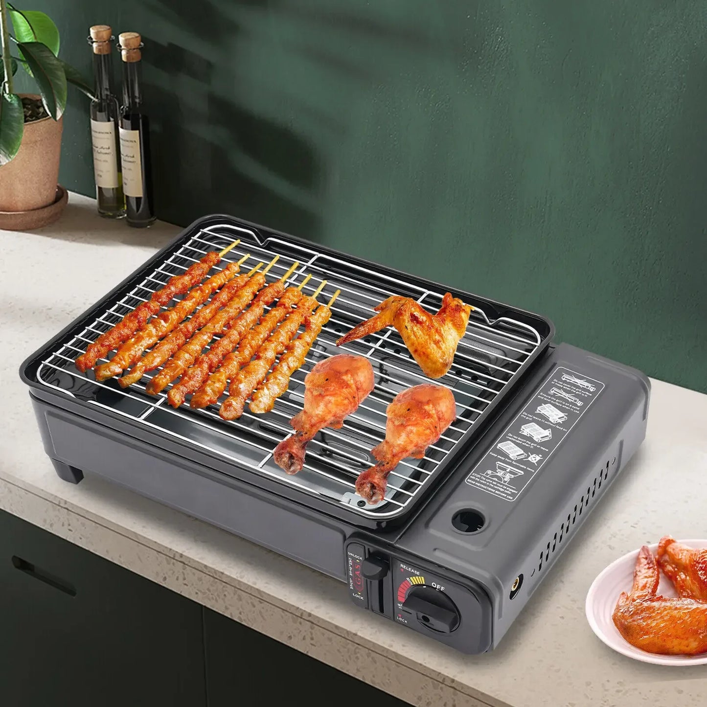 Portable Butane Gas Grill Stove For Camping Travel And Trekking
