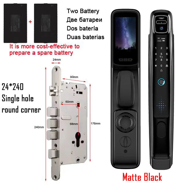 YKESDL Wifi Smart Door Lock With Face Recognition Camera