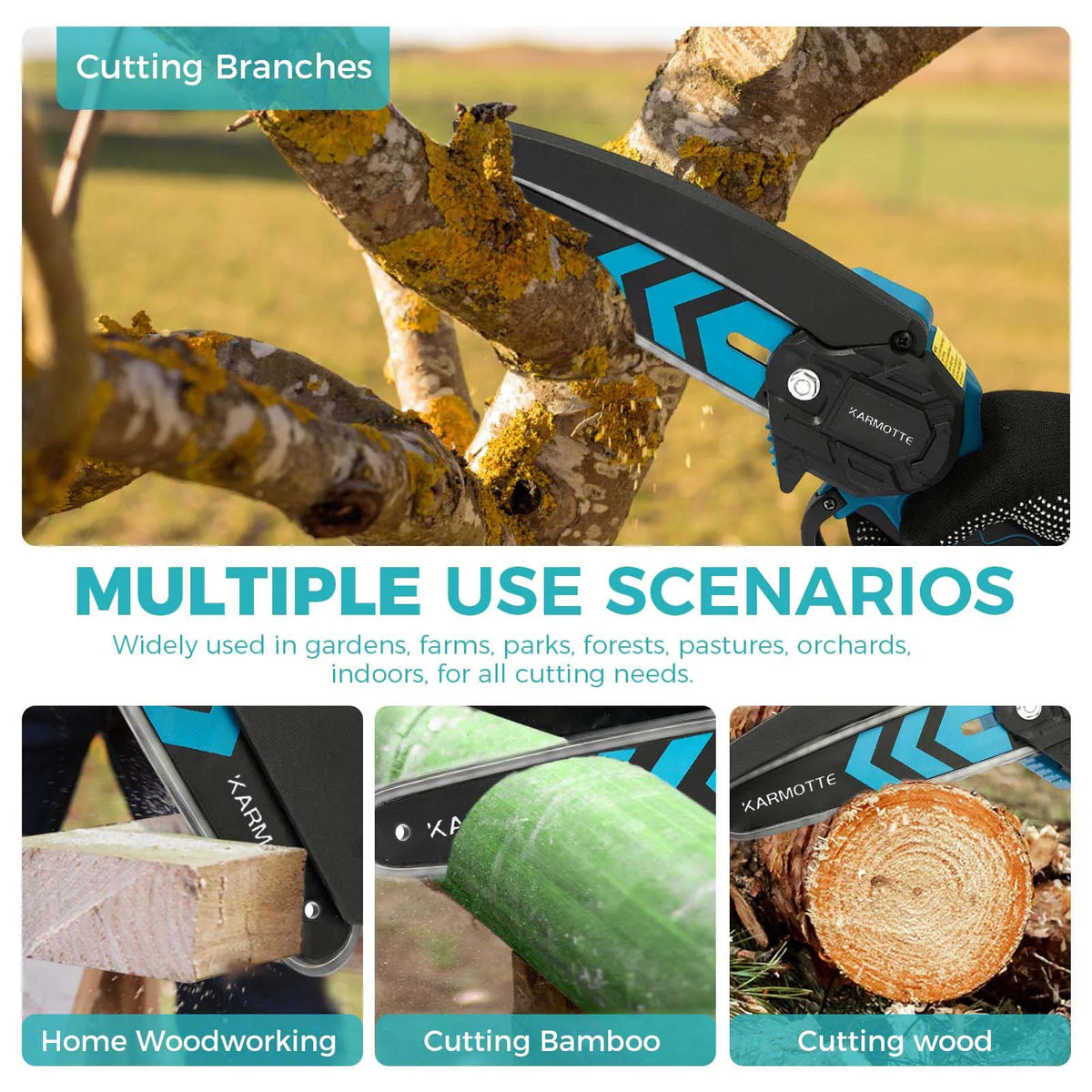 Mini Brushless Chainsaw With Auto Oiler For Tree Trimming