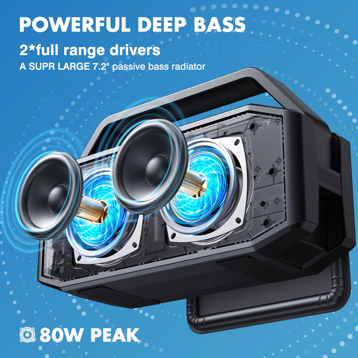 W-King D9-1 Deep Bass Portable Bluetooth Speaker With IPX6 Waterproof Build