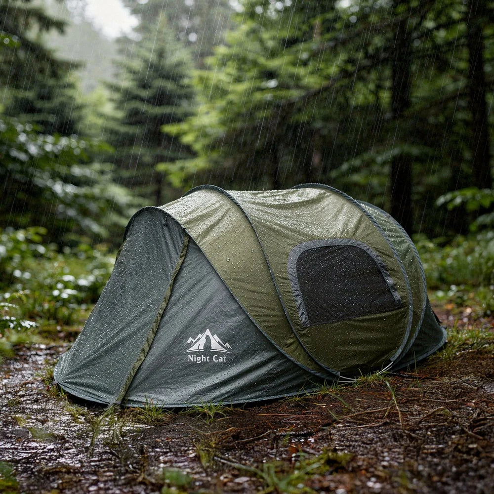 Night Cat Instant Waterproof Camping Tent for Outdoor Adventures