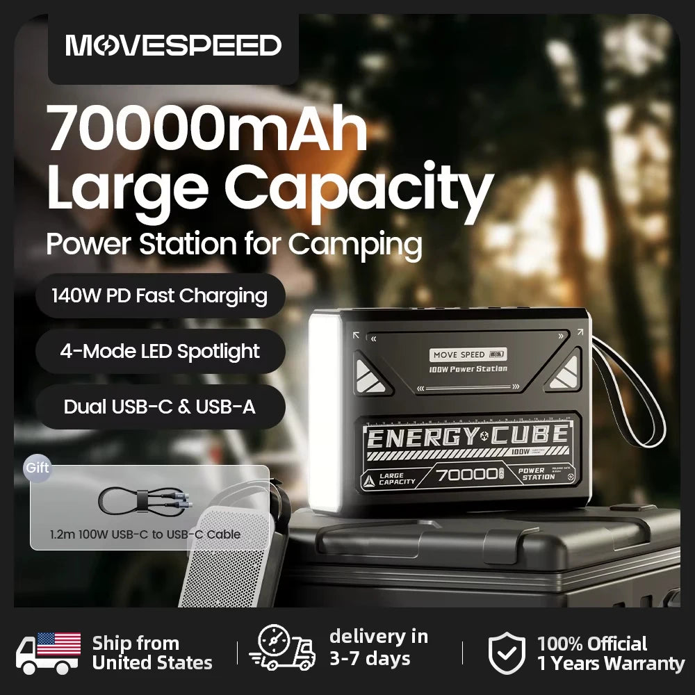LED Camping Lantern 70000mAh Battery Emergency Light Outdoor