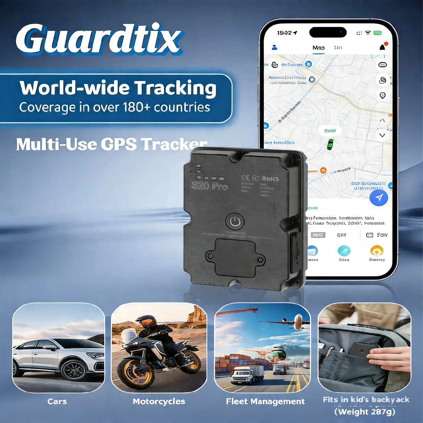 Wanwaytech Real Time GPS Asset Tracker With Sos Alerts