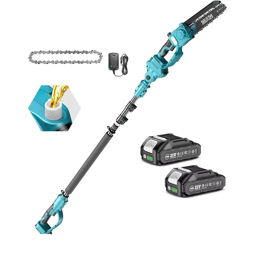 SEESII Brushless Cordless Pole Saw With Extension For Tree Trimming